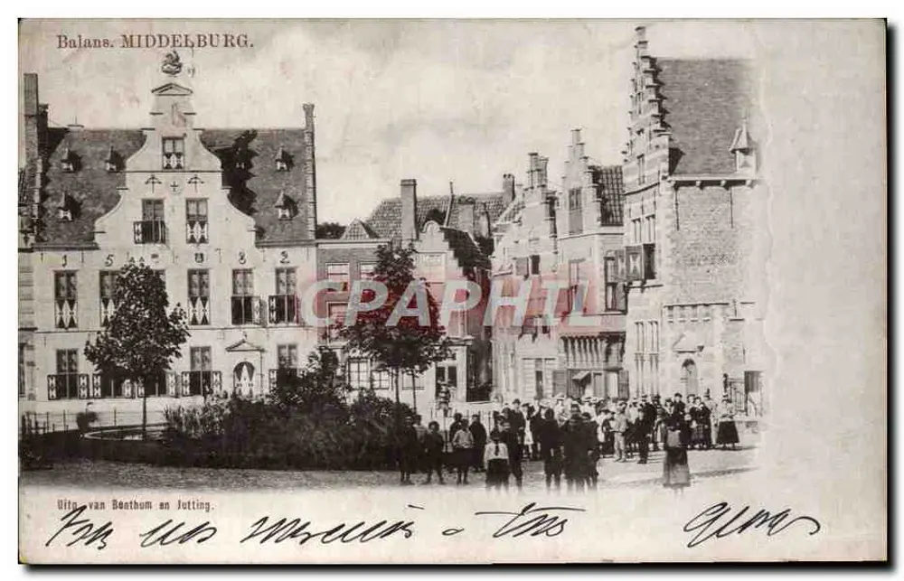 Middelburg — Vista de Benthum em Jutting — editor Uitg. van Benthum en Jutting - Frente