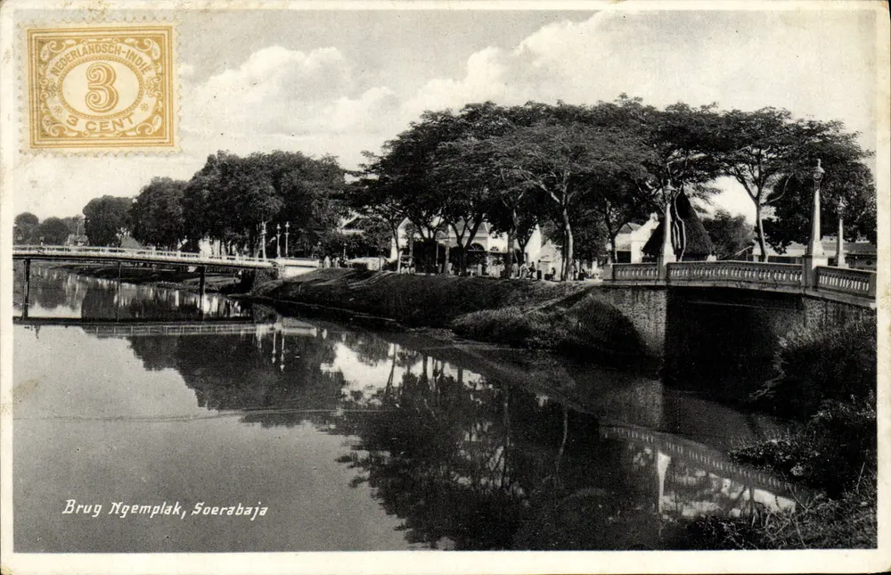 Brug Ngemplak, Soerabaja — Néerlanda-Índia — editor desconhecido, número de série não visível - Frente