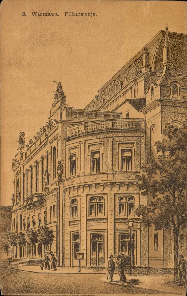 Warszawa. Filharmonia. — Ansicht des Philharmonie-Gebäudes — Verlag: T-wó Technograf, Warszawa - Vorderseite