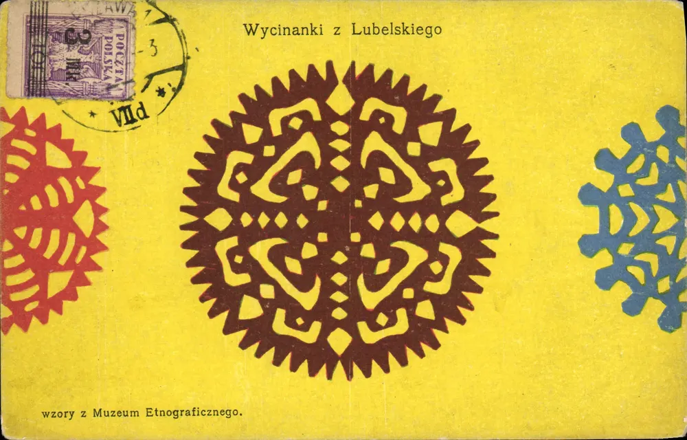 Wycinanki z Lubelskiego — Papierschnitte — Muzeum Etnograficzne - Vorderseite