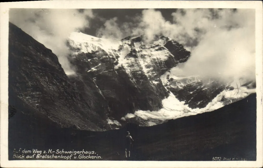 Uitzicht op de Bratschenkopf en de Glockeriner — Alpiner Kunstverlag, n°5012 - Voorkant