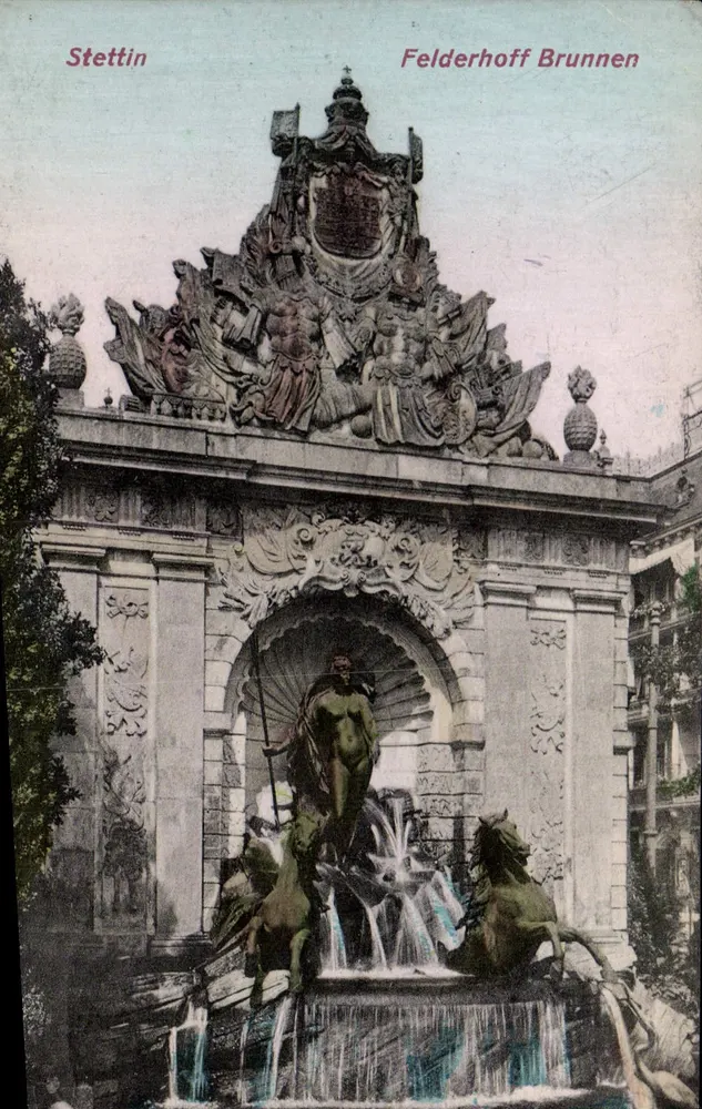 Stettin — Felderhoff-Brunnen — unbekannter Verleger - Vorderseite