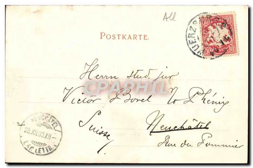 Würzburg — Teil des königlichen Hofgartens — Dr. Trenkler Co., Leipzig 4225 M - Rückseite