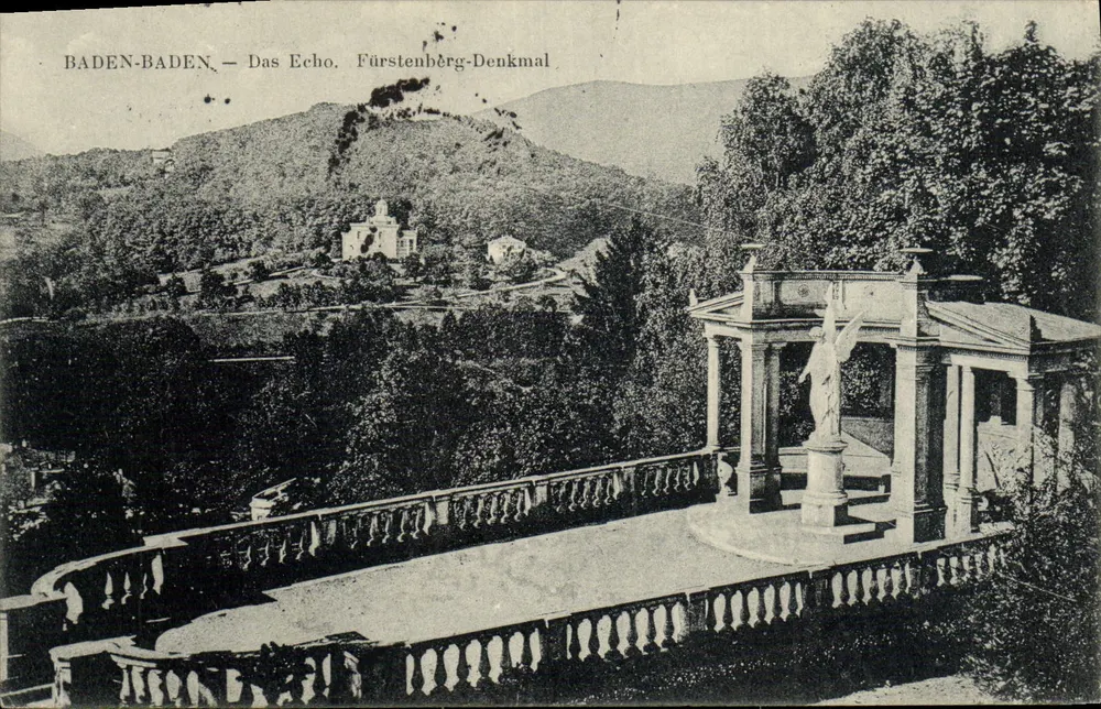 Baden-Baden — Das Echo. Monumento Fürstenberg — editor Das Echo - Frente