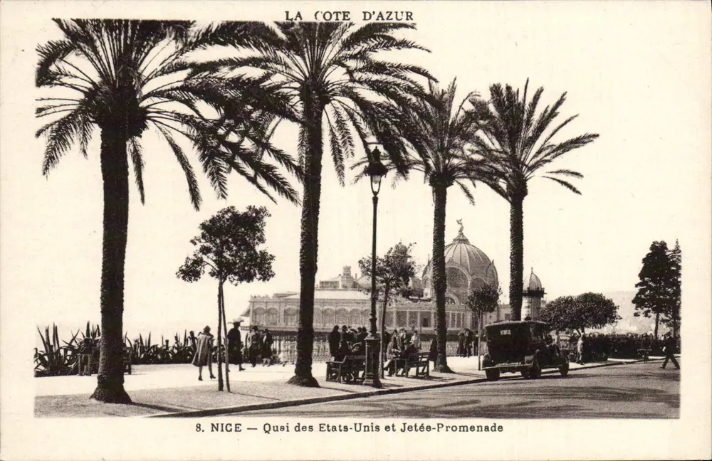 Nice — Quai des États-Unis und Jetée-Promenade — Munier, Verlag für Kunst, Nice - Vorderseite