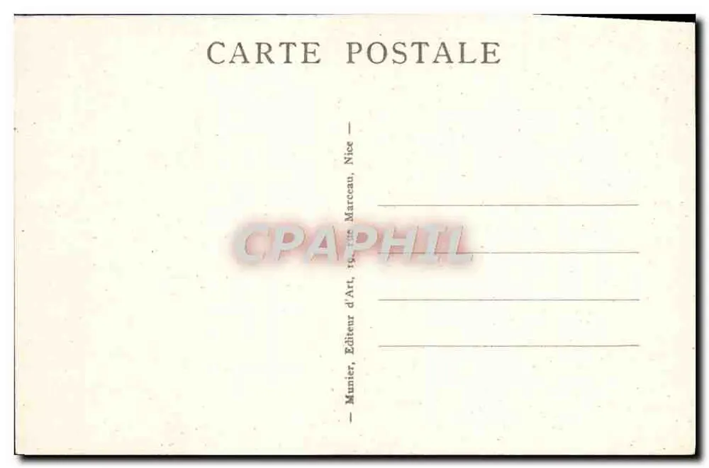 Nice — Quai des États-Unis und Jetée-Promenade — Munier, Verlag für Kunst, Nice - Rückseite