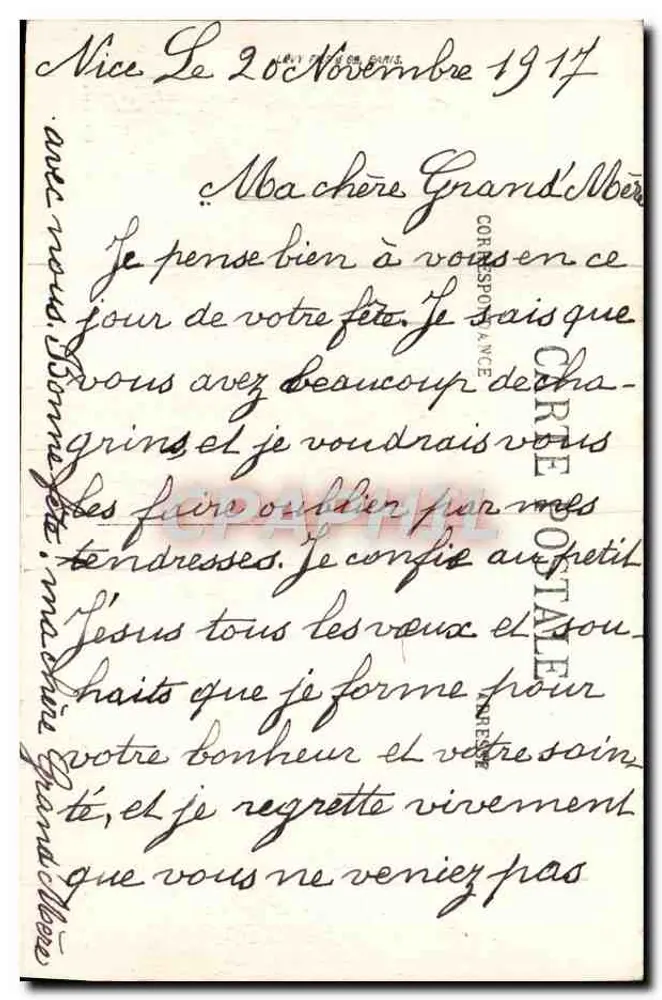 Nice — Avenida Masséna — Selecta, n°109 - Verso