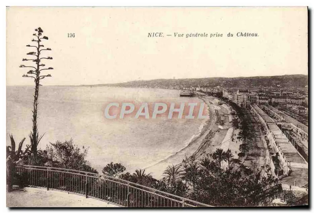 NICE — Vista geral tirada do Castelo — IMP. CRÉTÉ, SUCC. CORBEIL-PARIS - Frente