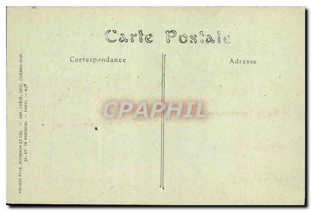 NICE — Vista geral tirada do Castelo — IMP. CRÉTÉ, SUCC. CORBEIL-PARIS - Verso