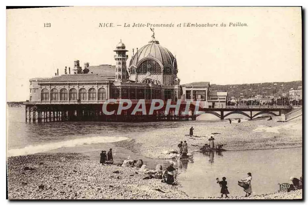 Nice — Die Jetty-Promenade und der Mündung des Paillon — Imp. Crété, Paris - Vorderseite