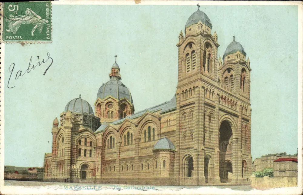 Marselha — A Catedral — Editor não identificado, número de série não visível - Frente