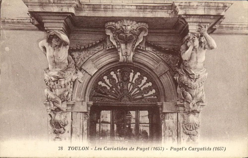 Toulon - As Cariátides de Puget (1657) - Puget's Caryatids (1657) - Frente