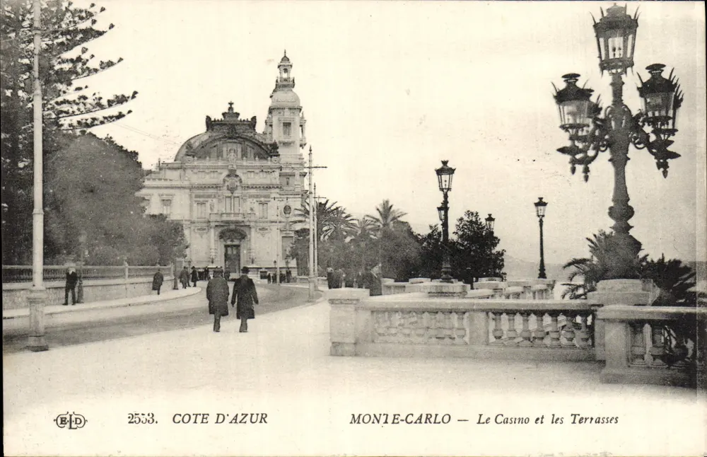 Monaco-Carlo — Das Casino und die Terrassen — E. Le Dolly, Nr. 2553 - Vorderseite