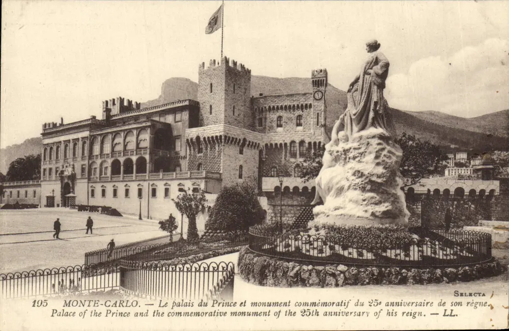 Monte-Carlo — Schloss des Prinzen und Gedenkmonument zum 25. Regierungsjubiläum — SELECTA - Vorderseite