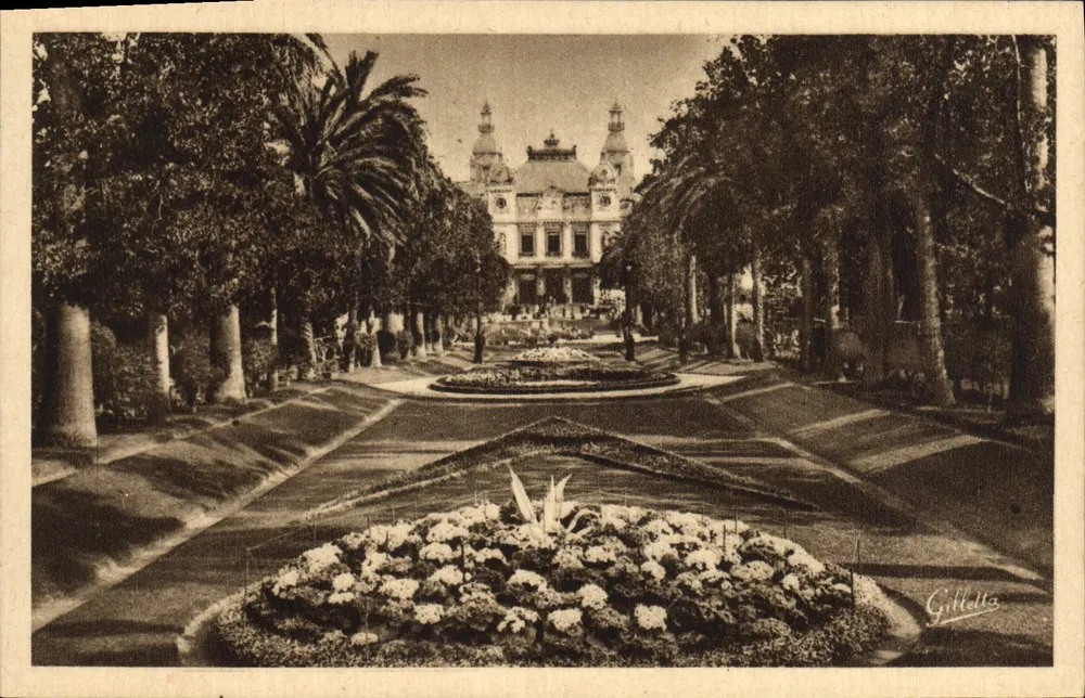 Monte-Carlo — Das Casino und die Gärten — L. Gilletta et Cie, Nice - Vorderseite