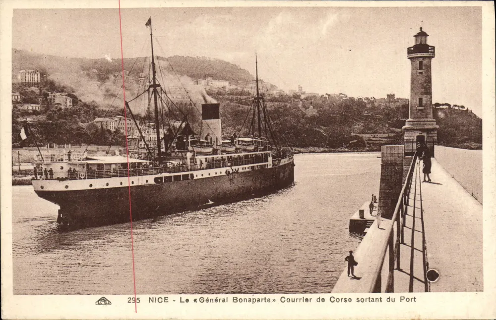 NICE - Der «Général Bonaparte» Courrier de Corse verlässt den Hafen — n° 295 - Vorderseite