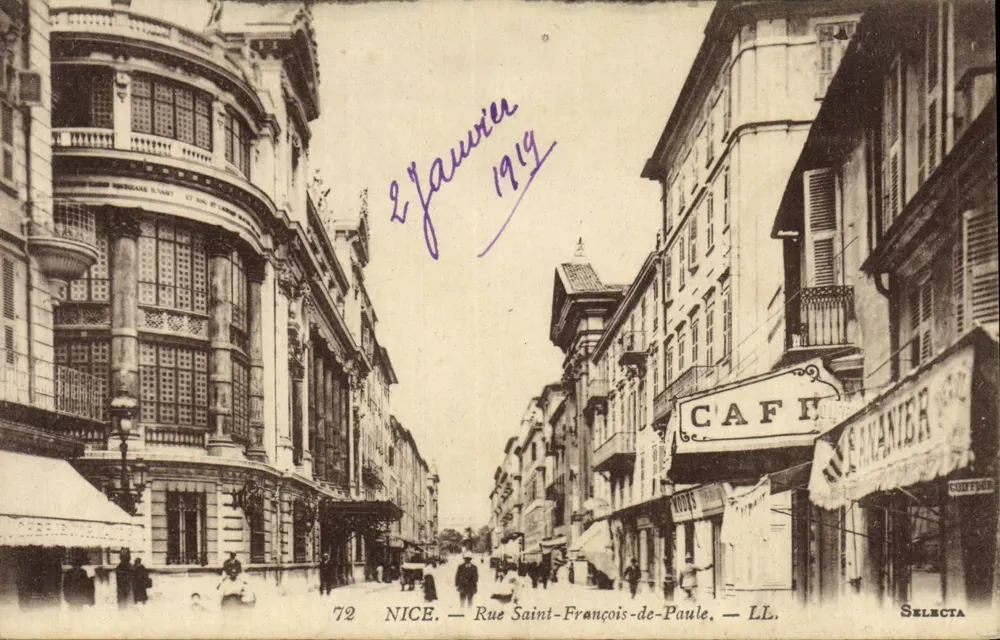 Nice — Rue Saint-François-de-Paule — Selecta, n°72 - Frente