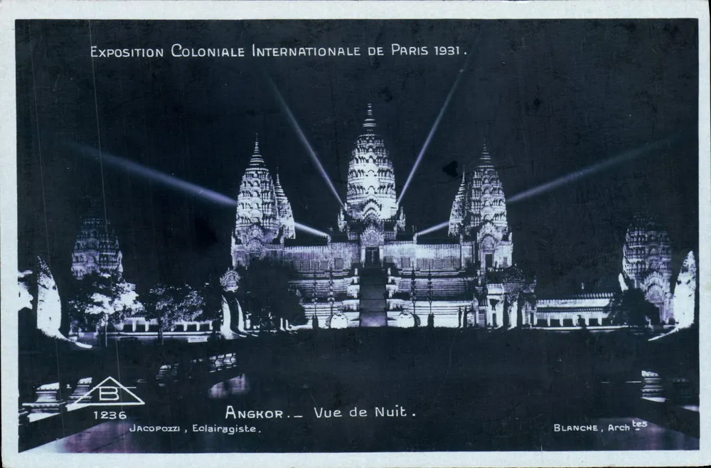 Angkor — Nachtsicht — Internationale Kolonialausstellung von Paris 1931 — Jacopozi, Beleuchter - Vorderseite