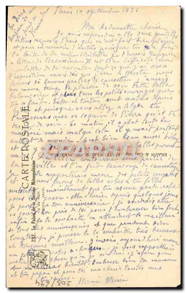 Das Palais de la Sécurité — Paris — Verlag: BRAUN & Cie, Paris - Rückseite