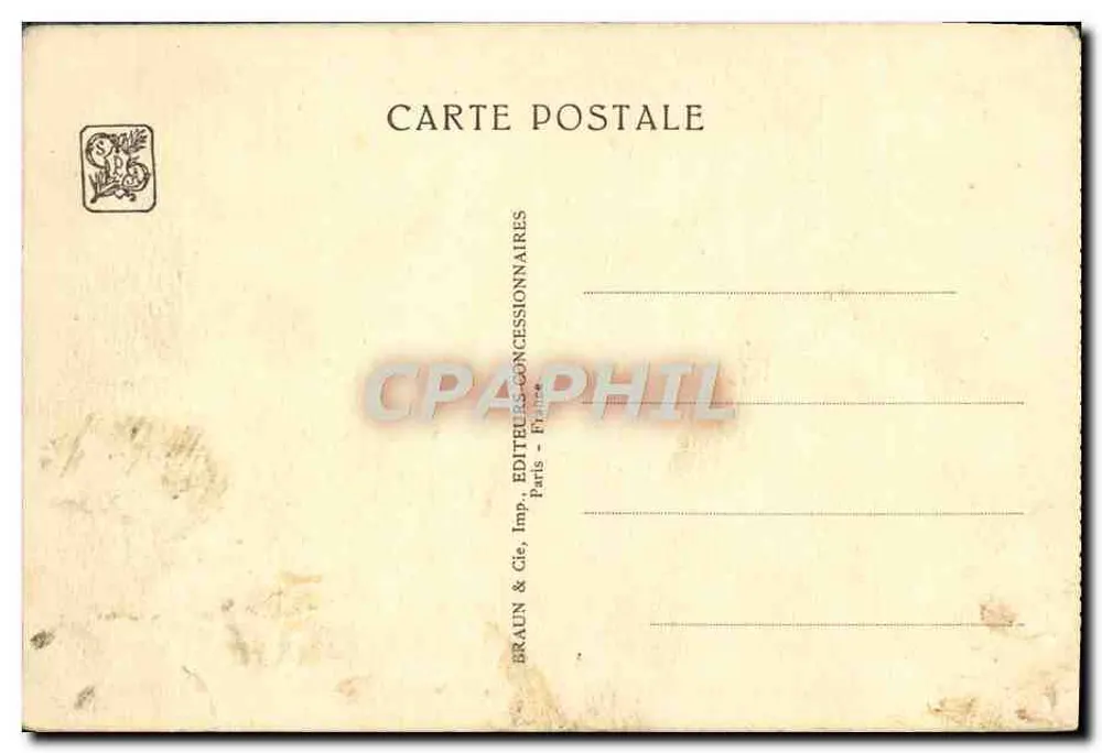 앤티크 엽서 파리 국제 식민지 박람회 1931년 벨기에 콩고 - 뒷면