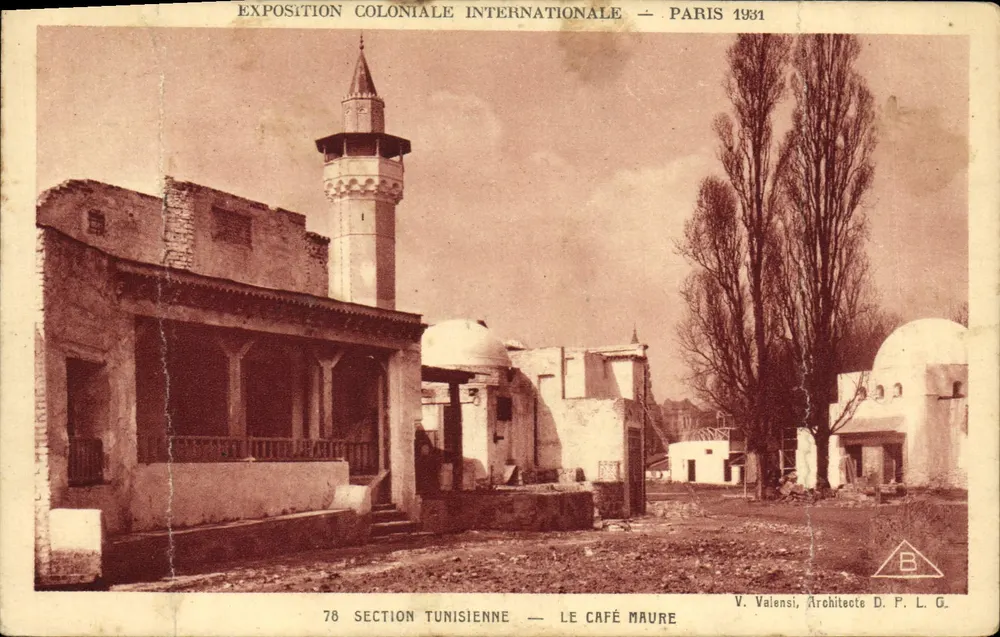 Internationale Kolonialausstellung — Paris 1931 — tunesische Abteilung — Der maurische Café - Vorderseite