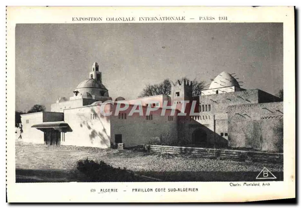 Internationale Kolonialausstellung — Paris 1931 — Algerien — Pavillon Süd-Algerien — Charles Montaland, Arch - Vorderseite