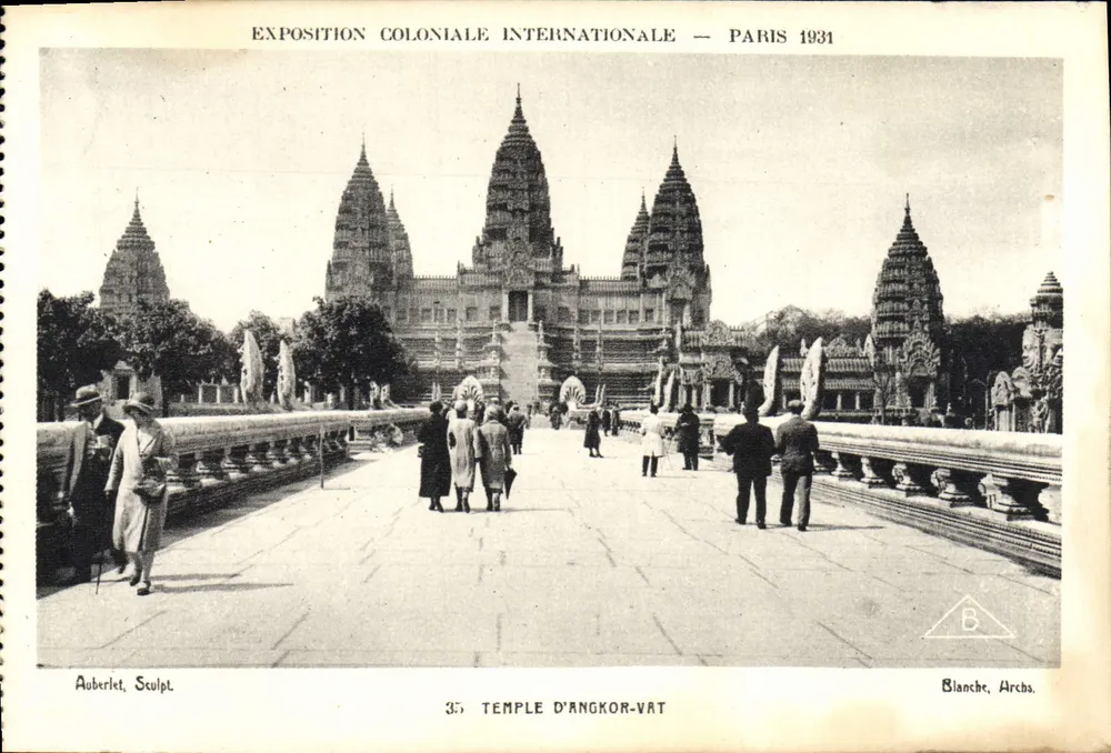 Tempel von Angkor Wat — Internationale Kolonialausstellung — Paris 1931 — Blanche, Archa - Vorderseite