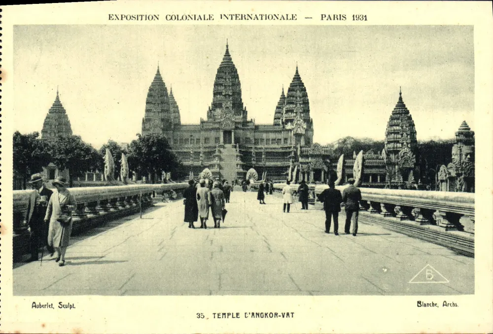 Tempel von Angkor-Vat — Internationale Kolonialausstellung — Paris 1931 — Auberlet, Skulpt. — Blanche, Archs. - Vorderseite