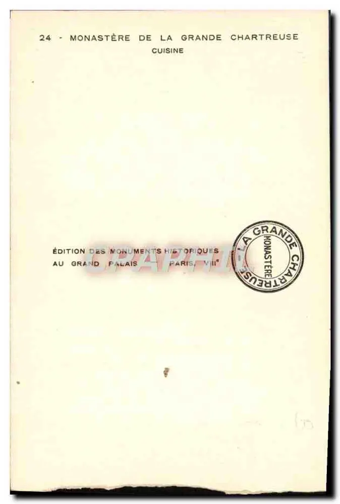 Monastère de la Grande Chartreuse — Cuisine — Édition des Monuments Historiques, Paris, n°24 - Reverso