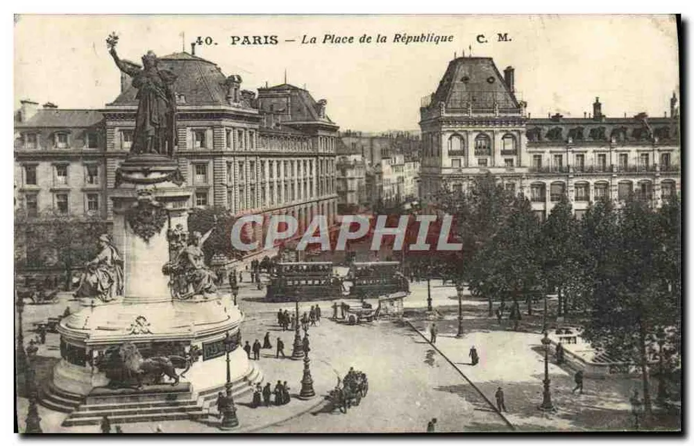 Paris — A Praça da República — C. M. n°40 - Frente