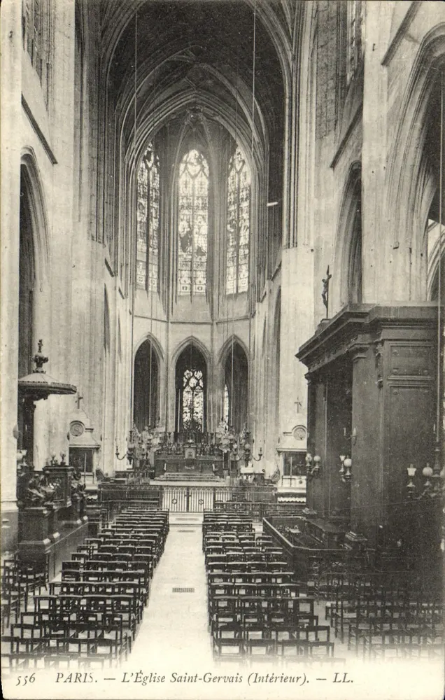 Paris — A Igreja de São Gervásio (Interior) — LL. n° 556 - Frente