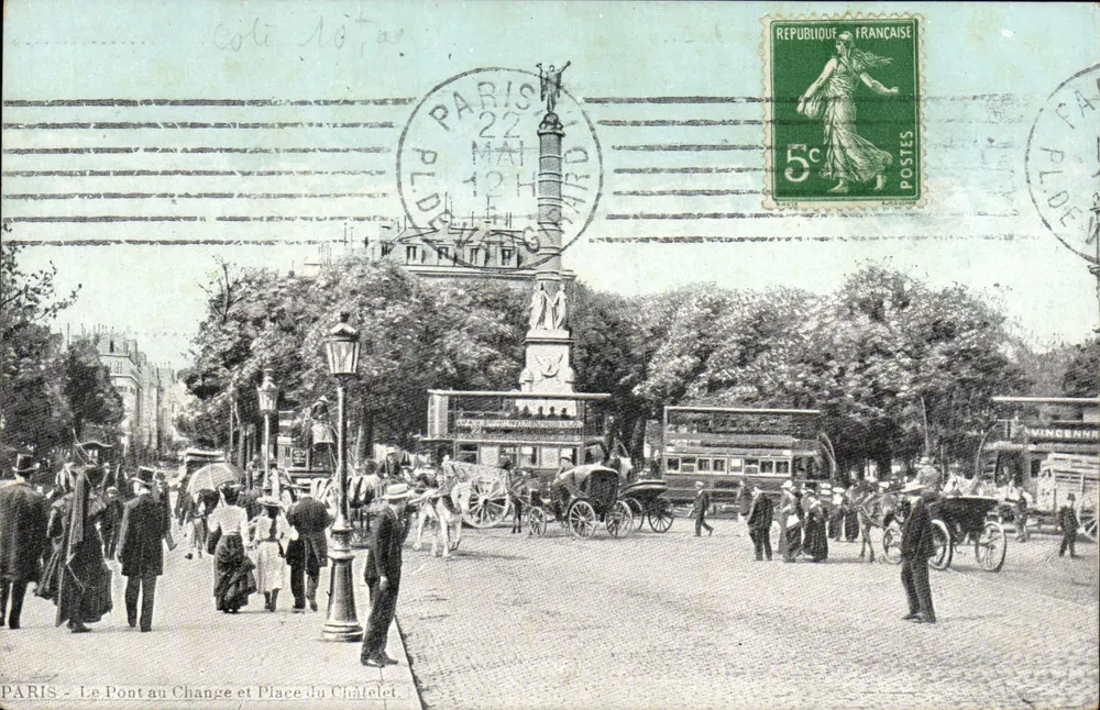 Paris - Der Pont au Change und Place du Châtelet — Verlag nicht sichtbar - Vorderseite