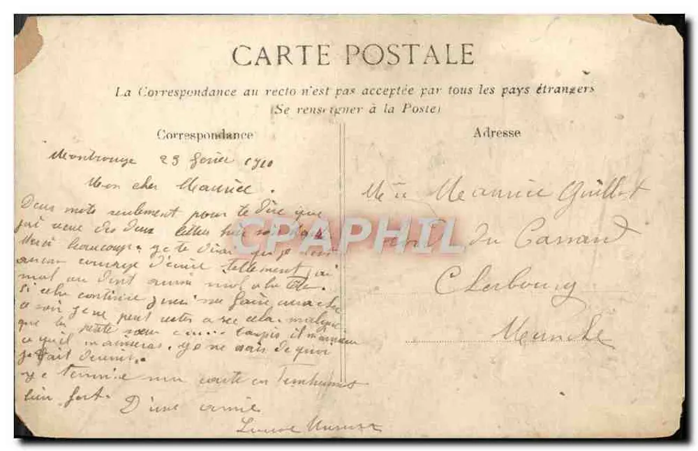 Flut der Seine — Paris nahe Pont Royal — EID - Rückseite