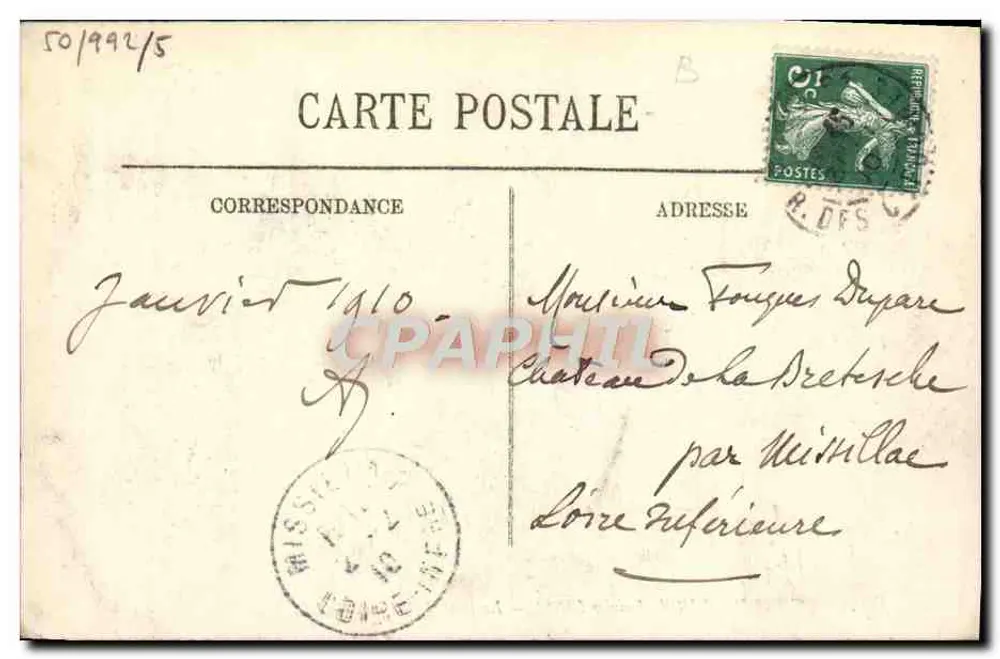 Inundações de Paris (Janeiro 1910) — O Ponte do Alma — LL. - Verso