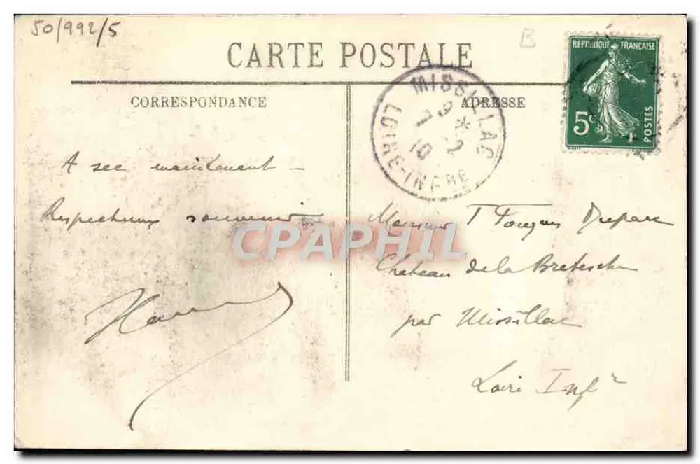 Inundações de Paris — Janeiro de 1910 — Rue Pasquier — LL. Pasquier - Verso