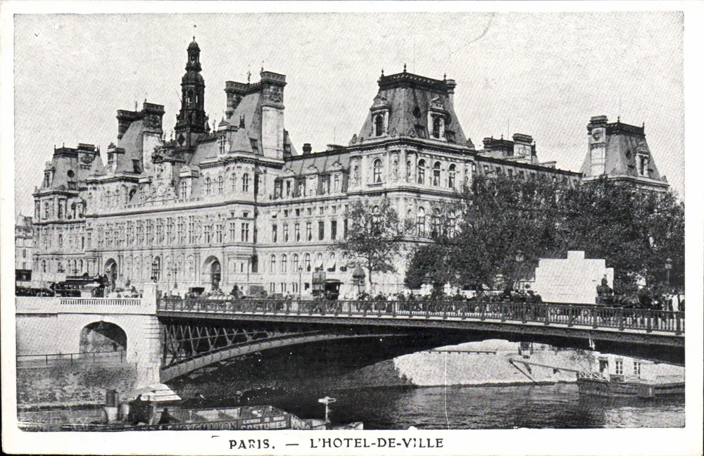 Paris — O Hôtel-de-Ville — Editor não visível - Frente