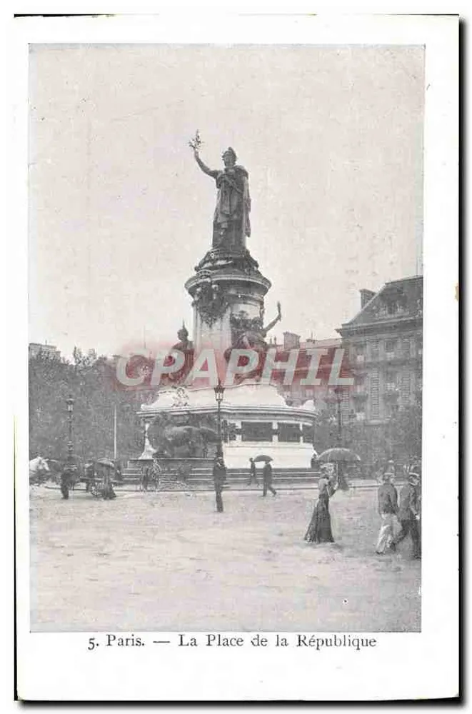 Paris — A Place de la République — Coleção do Petit Parisien, N° 5 - Frente