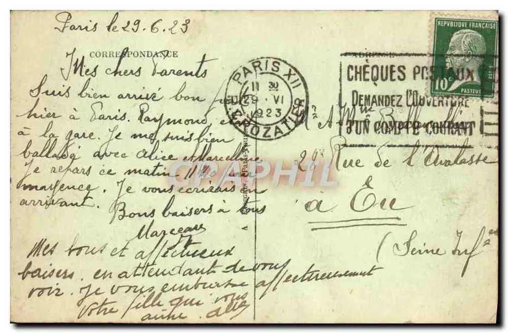 Paris — Place de la Bastille und Colonne de Juillet — A. P. 127 - Rückseite