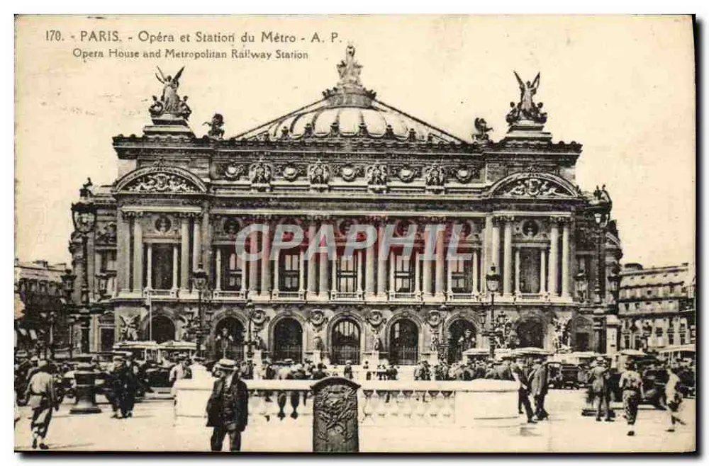Paris - Ópera e Estação do Metrô - A.P. 170 - Frente