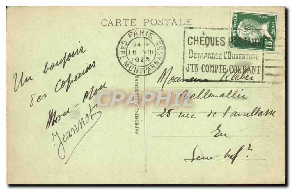 Paris - Ópera e Estação do Metrô - A.P. 170 - Verso