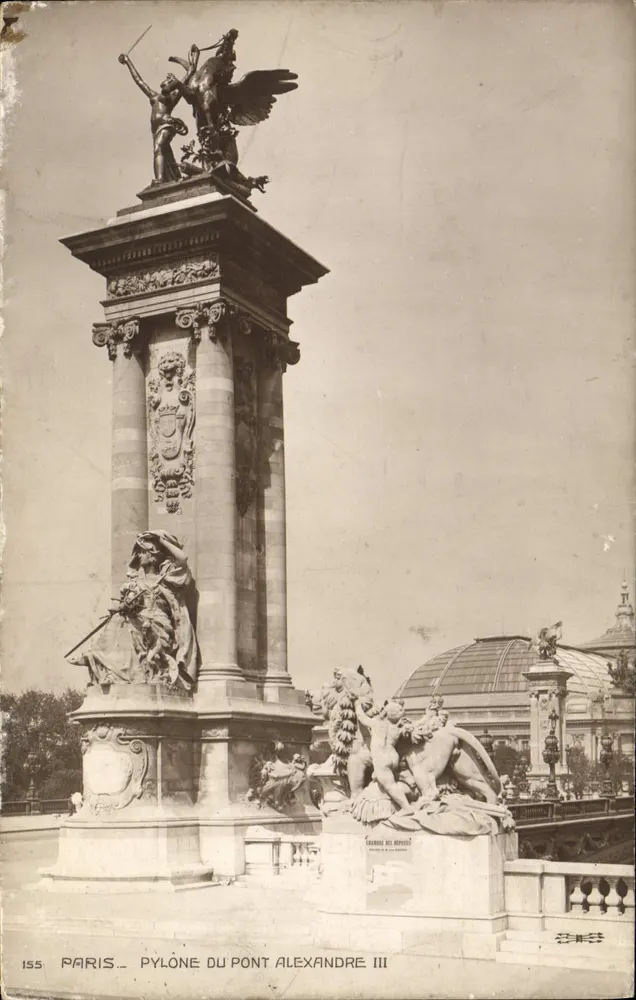 Pylône do Ponte Alexandre III — Paris — Editor: G. Réveil - Frente