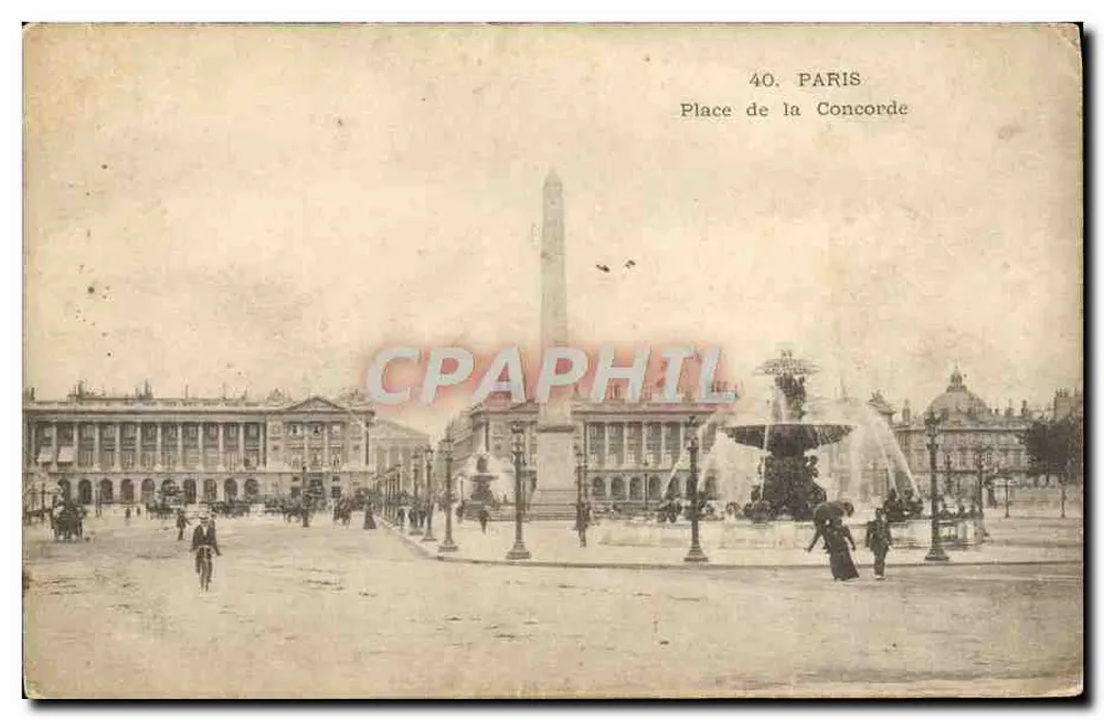 Praça da Concórdia — Paris — editor desconhecido, n° 40 - Frente