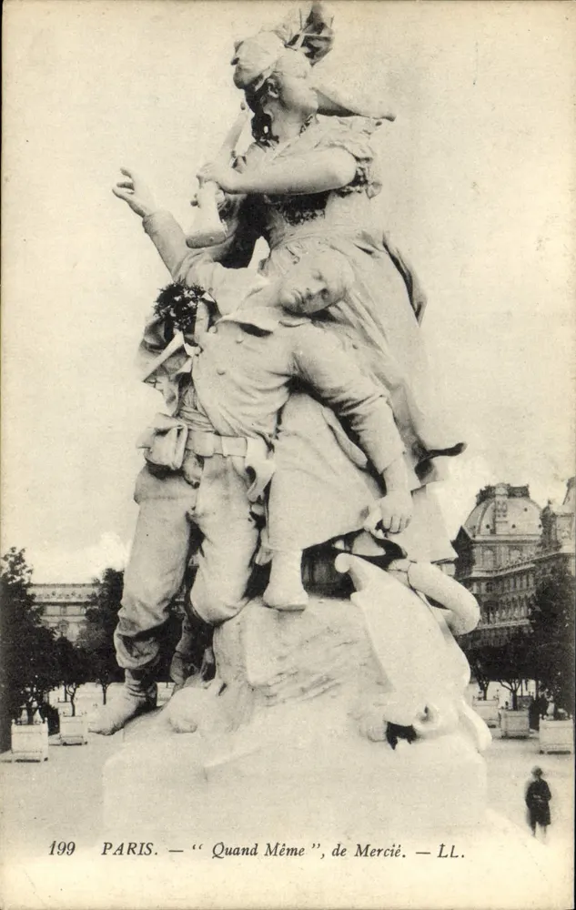 Parijs — Beeld 'Quand Même' van Mercié — LL. n°199 - Voorkant