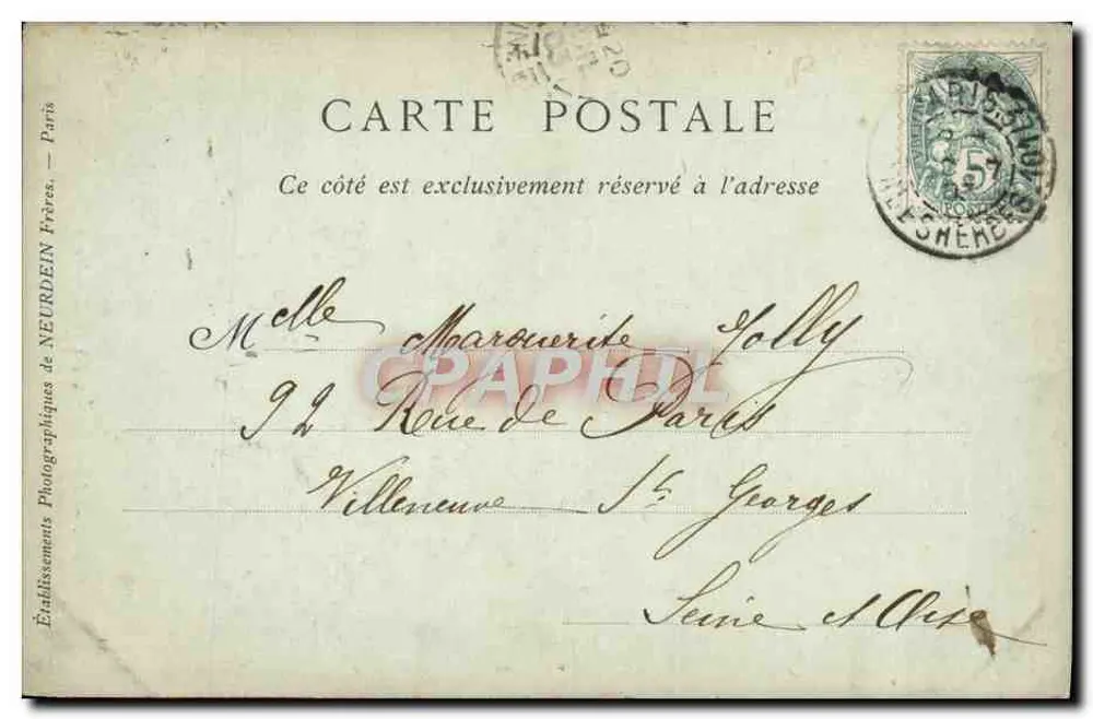 Paris — Denkmal zur Erinnerung an Victor Hugo — Sammlung ND. Foto - Rückseite