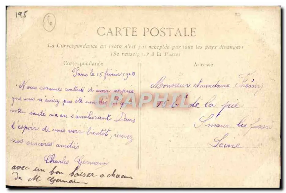 पेरिस - ल'एस्टैकाड - सीन के बाढ़ - 28 जनवरी 1910 - पीछे