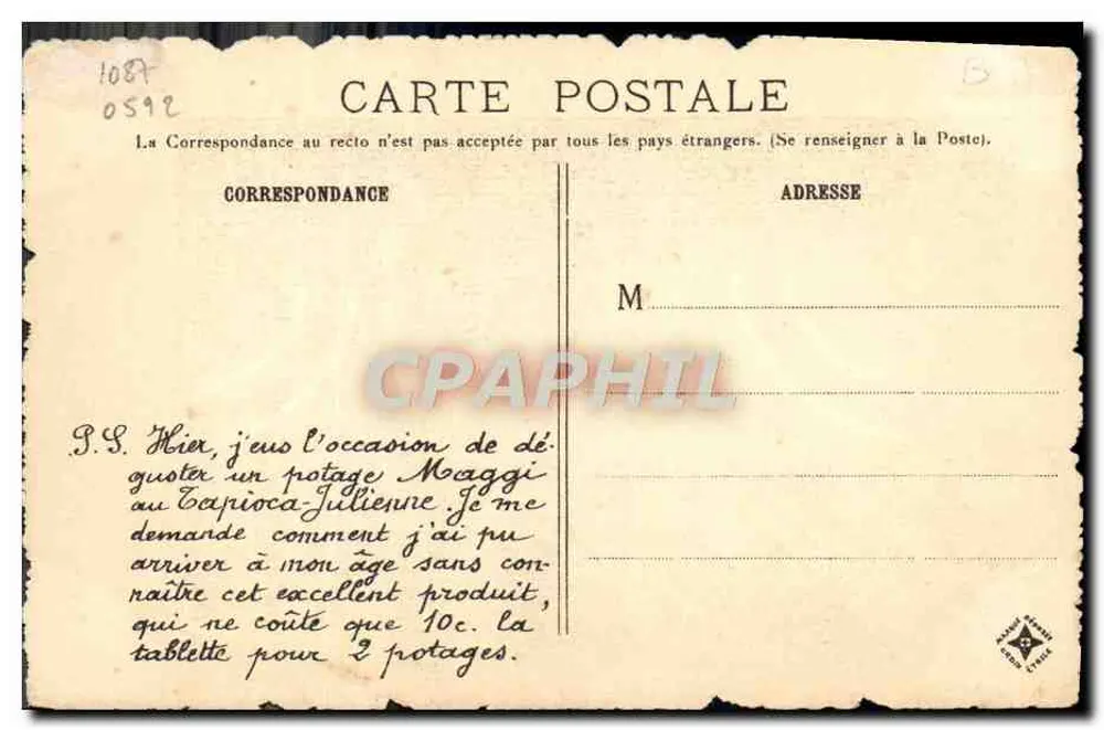 Alt-Paris — La rue de Venise — Forlier et Marolle, Paris, n°29 - Rückseite