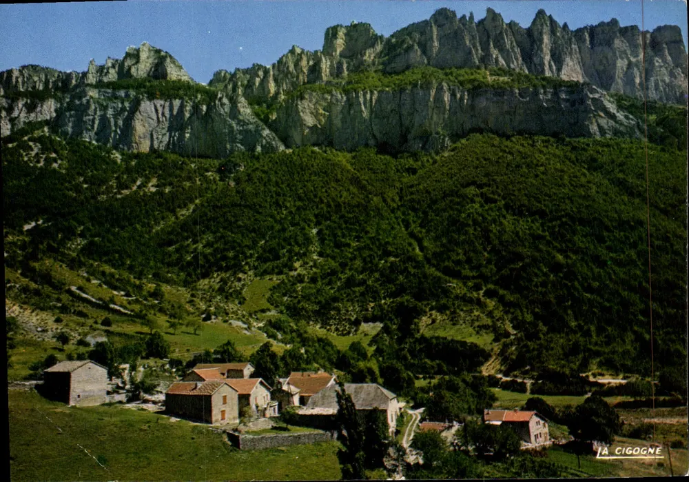 La Cigogne — Vista del circo montañoso — Editor La Cigogne, n° A 2 - Anverso