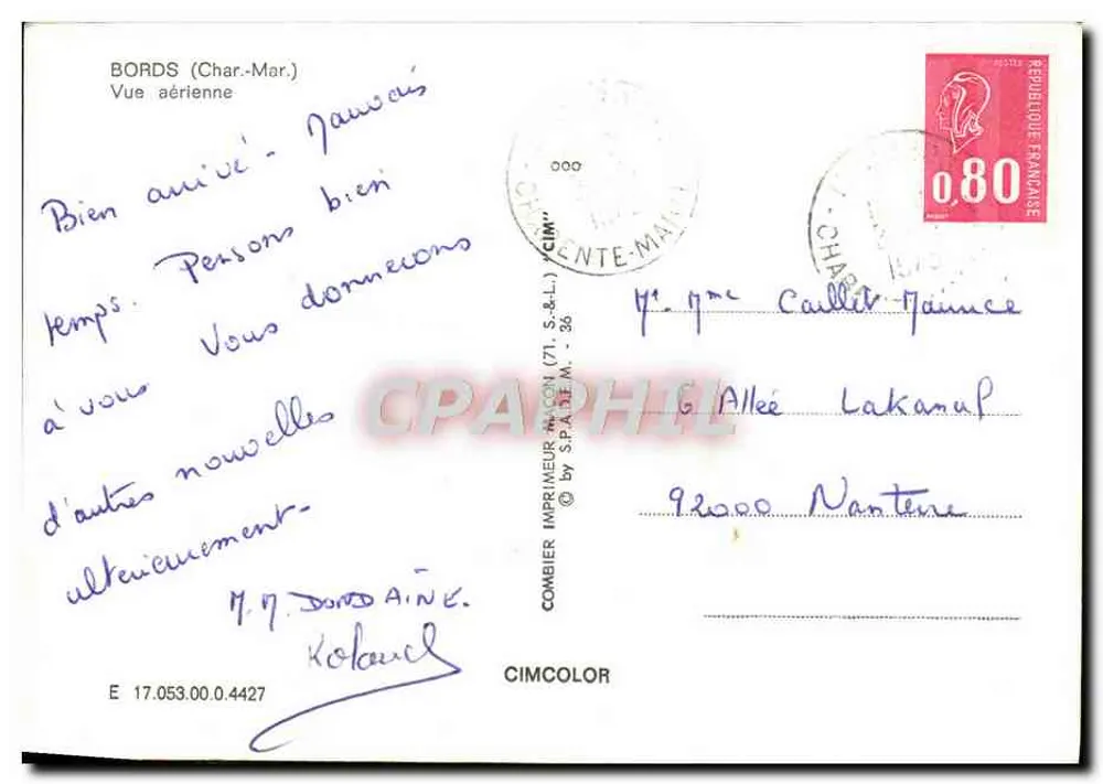 Bords (Charente-Maritime) — Vista aérea — Cimcolor - Verso