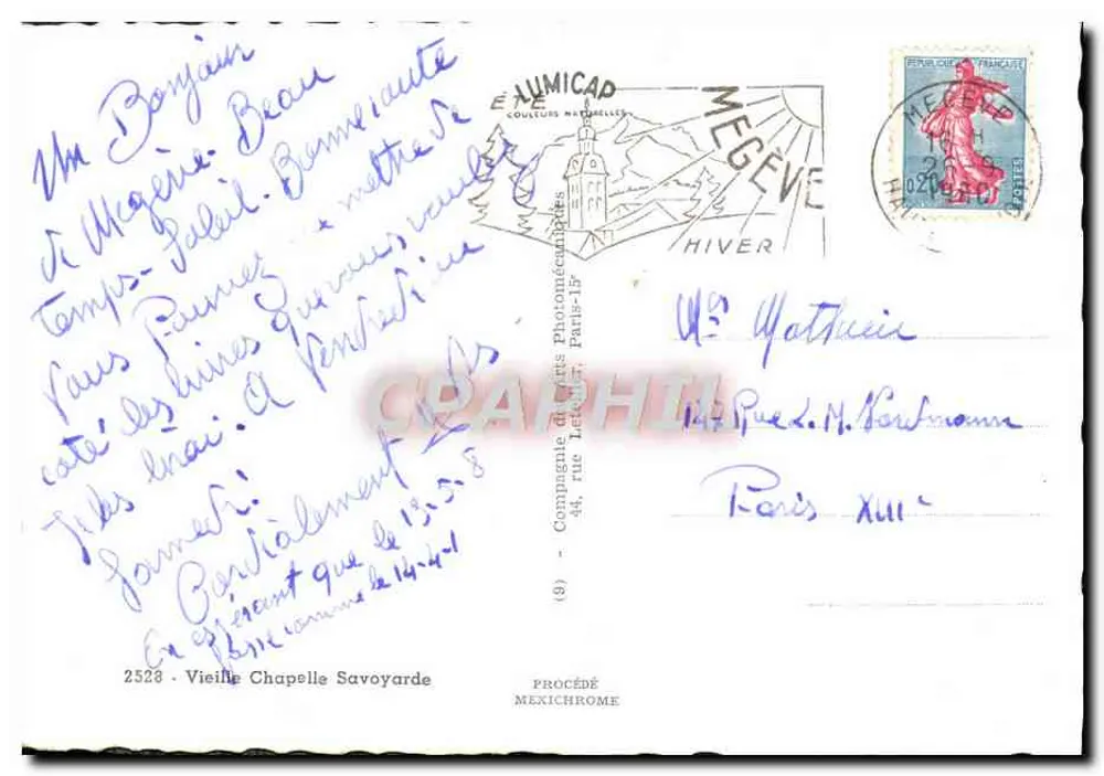 Vieille Chapelle Savoyarde — éditeur Enaumicad, n° 2528 - Verso