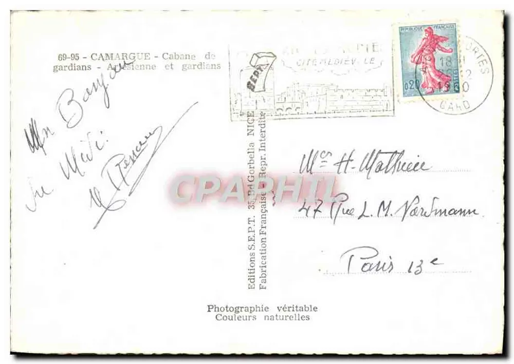 Wachmannschaftshütte - Camargue — Éditions S.E.P.T. Gerbella - Rückseite